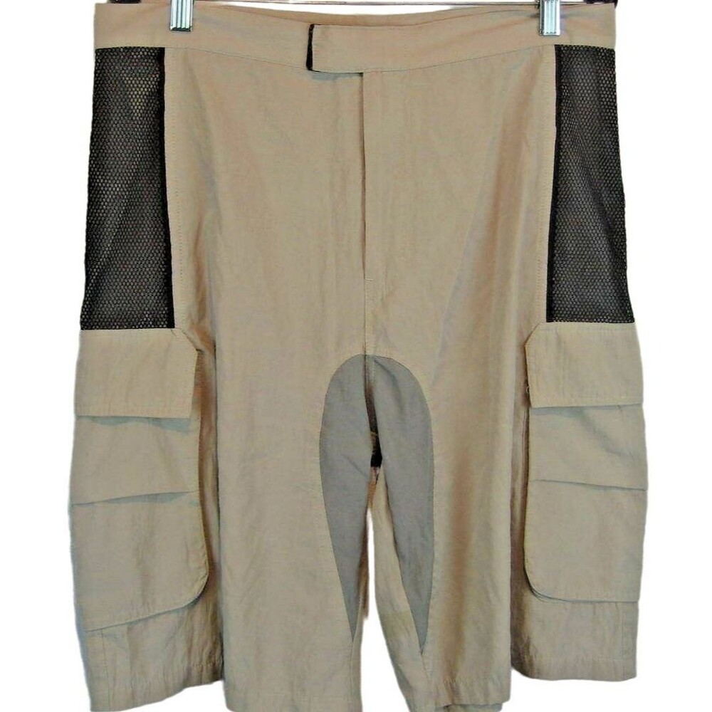 Mens Claudio Nucci Khaki Panels Cotton/Nylon Expedition Shorts sz L x 10"
